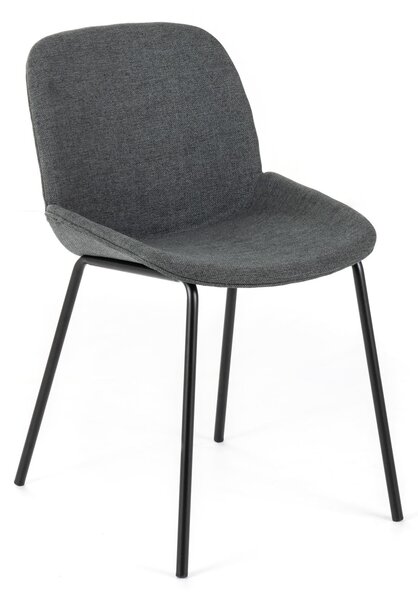 Set 4 Sedie 57x46xH80 cm in Tessuto Eva Grigio Scuro