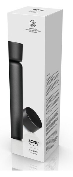 Tazza termica nera in acciaio inox 650 ml Singles – Zone