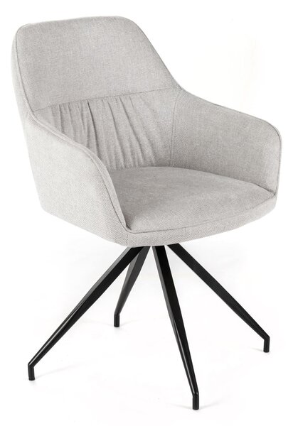 Set 4 Sedie 56x56xH87 cm in Tessuto Gaia Grigio Chiaro