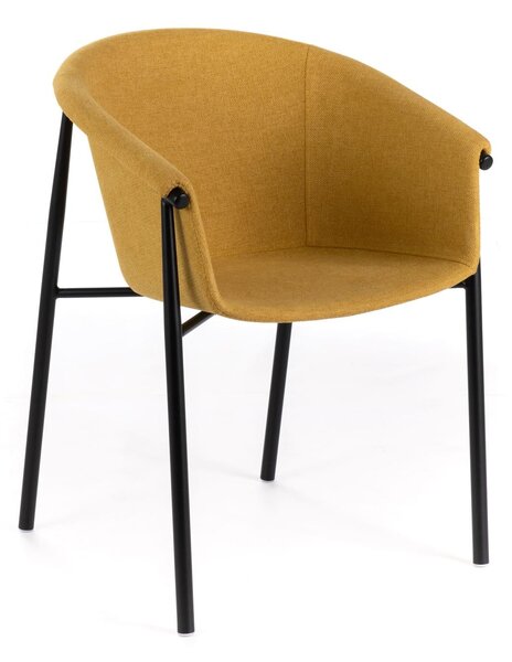 Set 2 Sedie 58x56xH79 cm in Tessuto Nari Giallo