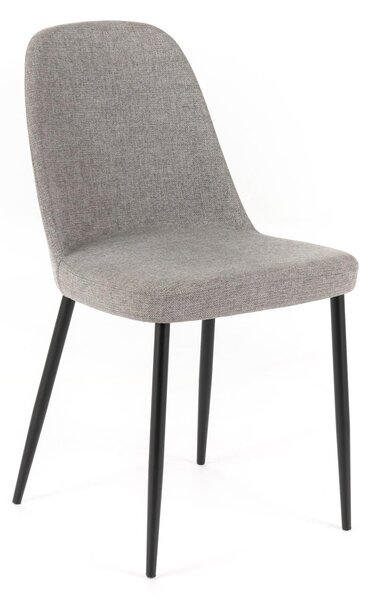 Set 4 Sedie 55x46xH85 cm in Tessuto Tamara Grigio Chiaro