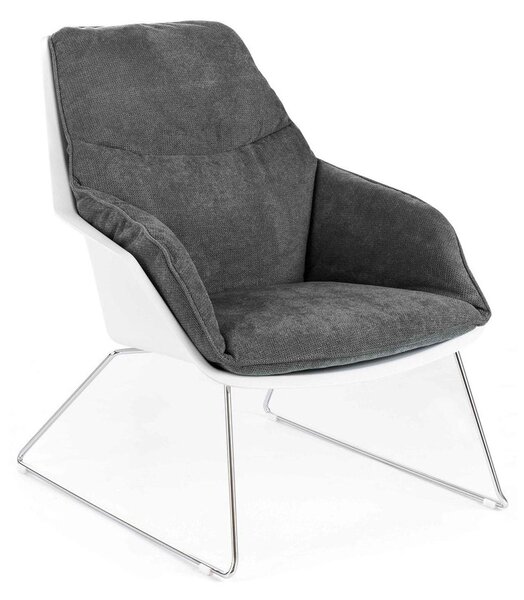 Poltrona 85x74xH86 cm in Polipropilene Grace Grigio Scuro