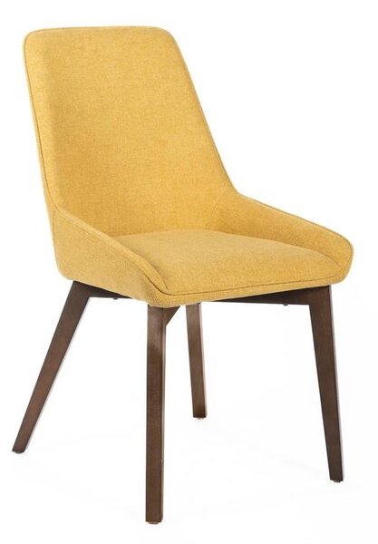 Set 4 Sedie 62x49,5xH87 cm in Tessuto Vera Giallo
