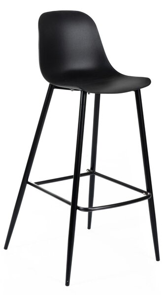 Set 4 Sgabelli 47,5x47xH91,5 cm in Polipropilene Frida Nero
