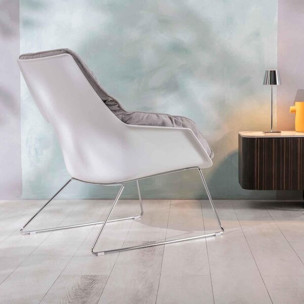 Poltrona 85x74xH86 cm in Polipropilene Grace Grigio Chiaro