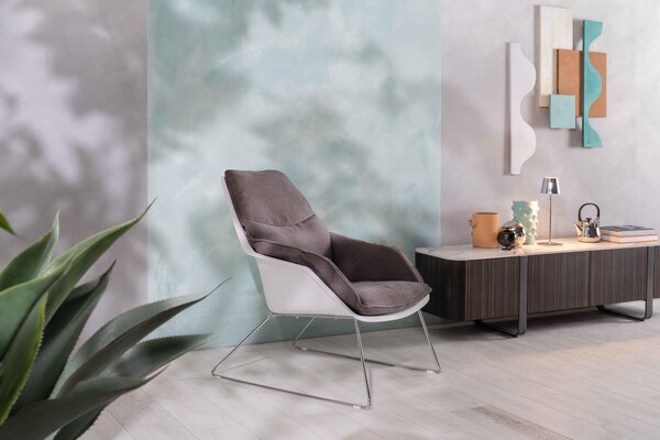 Poltrona 85x74xH86 cm in Polipropilene Grace Grigio Scuro