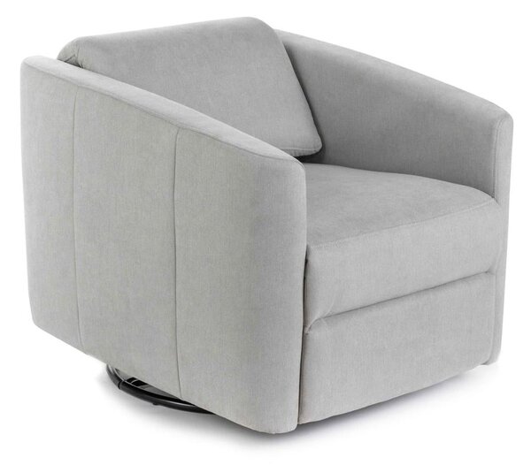 Poltrona Reclinabile Manuale 85/140x70xH69/96 cm in Tessuto Magic Grigio Chiaro