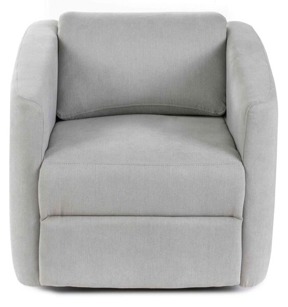 Poltrona Reclinabile Manuale 85/140x70xH69/96 cm in Tessuto Magic Grigio Chiaro