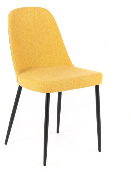 Set 4 Sedie 55x46xH85 cm in Tessuto Tamara Giallo