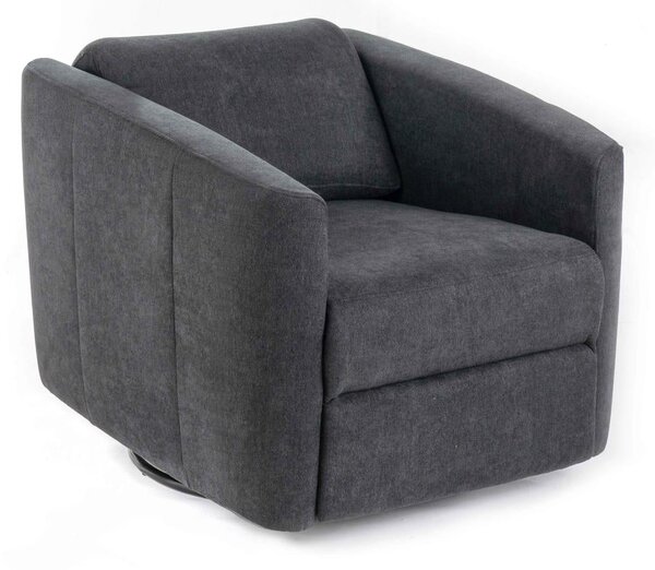 Poltrona Reclinabile Manuale 85/140x70xH69/96 cm in Tessuto Magic Grigio Scuro