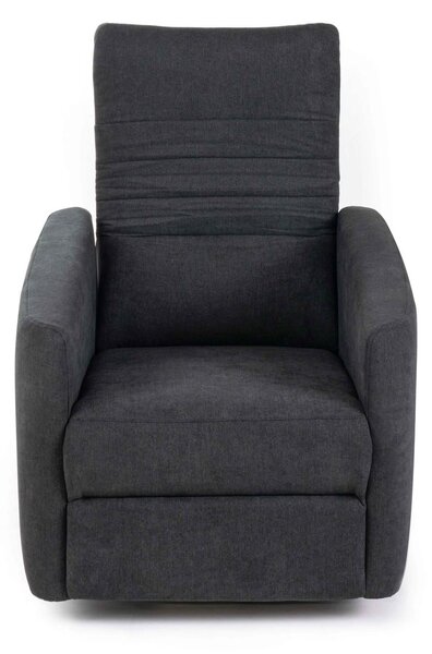 Poltrona Reclinabile Manuale 85/140x70xH69/96 cm in Tessuto Magic Grigio Scuro