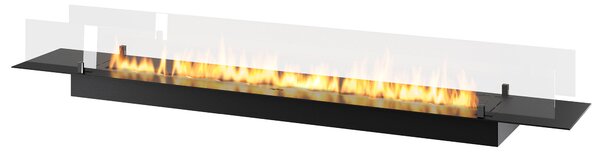 Bruciatore a Bioetanolo da Incasso 200x32x15 cm Insert Slim 2000 Nero con Vetro