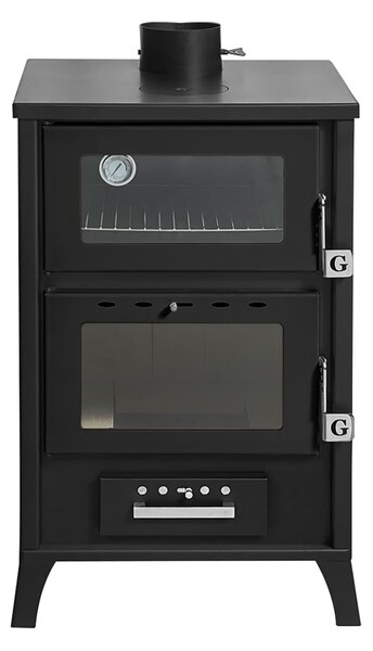 Stufa a Legna con Forno 22 KW 50,5x58,5xH91,5 cm Marika Nera