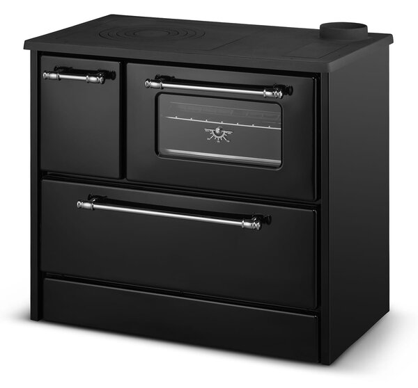 Cucina Stufa a Legna 9 KW 88x51xH81 cm Beatrice Nera