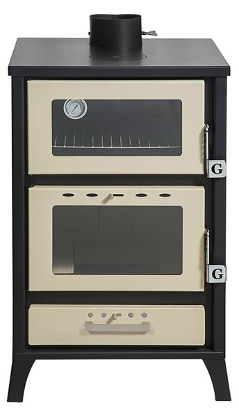 Stufa a Legna con Forno 22 KW 50,5x58,5xH91,5 cm Marika Beige