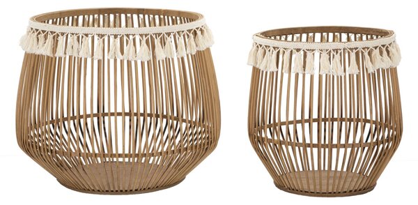 Set 2 Cestoni Fuji Ø 47x39,5-34x36,5 cm in Rattan
