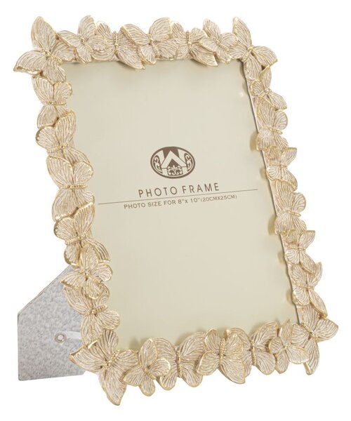 Cornice Farfalle Oro 27,5x2,6x32,5 cm in Poliresina e Vetro