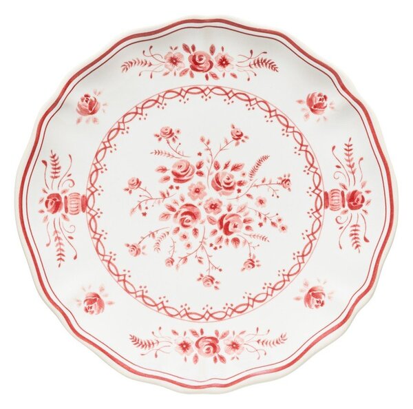 Piatto da dolce rosso/bianco in gres ø 17 cm Vila – Costa Nova