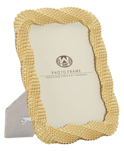 Cornice Bead Oro 20x2x25,3 cm in Poliresina e Vetro