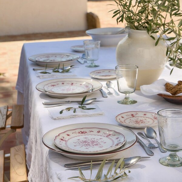 Piatto da dolce rosso/bianco in gres ø 17 cm Vila – Costa Nova