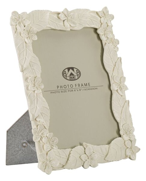Cornice Leaf Cream 20,5x2x26 cm in Poliresina e Vetro