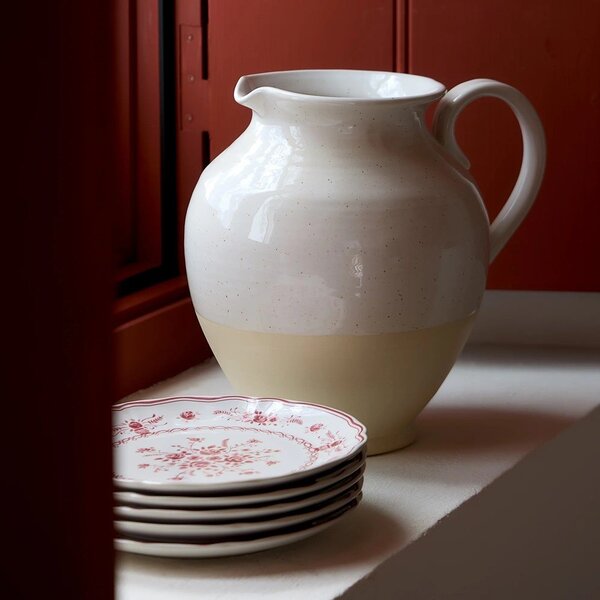 Piatto da dolce rosso/bianco in gres ø 17 cm Vila – Costa Nova