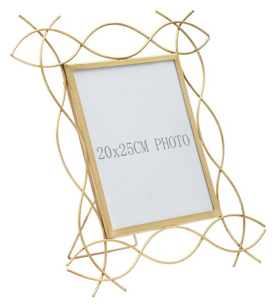 Cornice Iron Glam X 35,5x1,5x37 cm in Ferro e Vetro