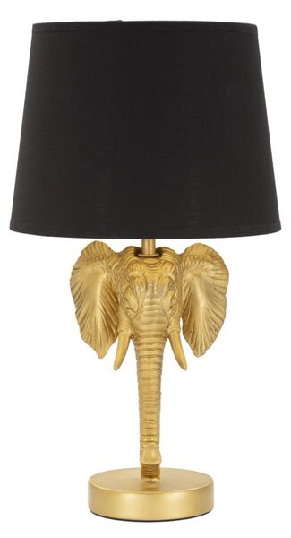 Lampada da Tavolo Elefante Ø 25x43 cm in Poliresina e Ferro