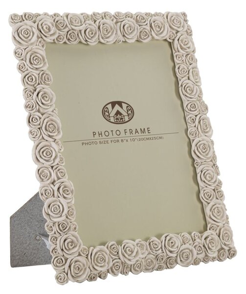 Cornice Roses 27x2,5x31,5 cm in Poliresina e Vetro