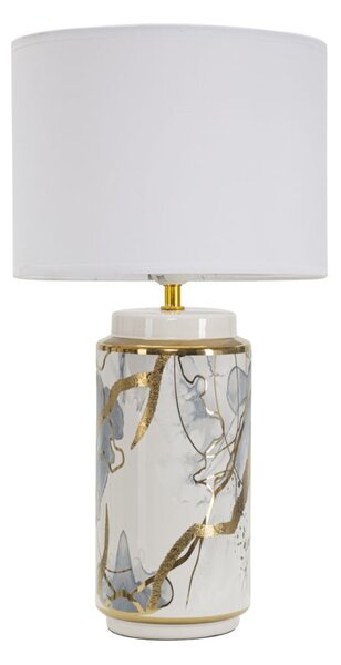 Lampada da Tavolo Glam Abstract Black Ø 25x48 cm in Ceramica e Poliestere
