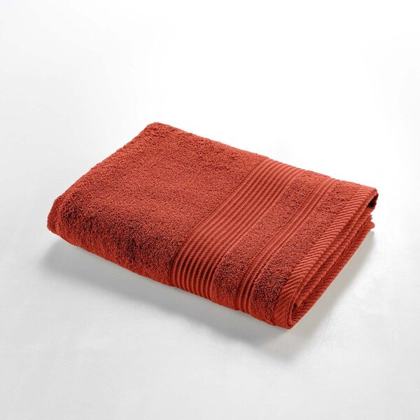 Asciugamano tipo terry color mattone in cotone 70x130 cm Tendresse – douceur d'intérieur