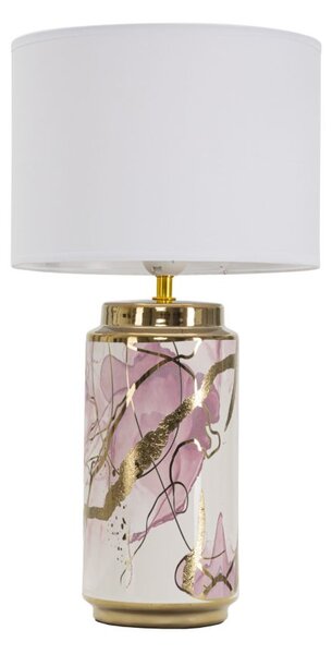 Lampada da Tavolo Glam Abstract Ø 25x48 cm in Ceramica e Poliestere