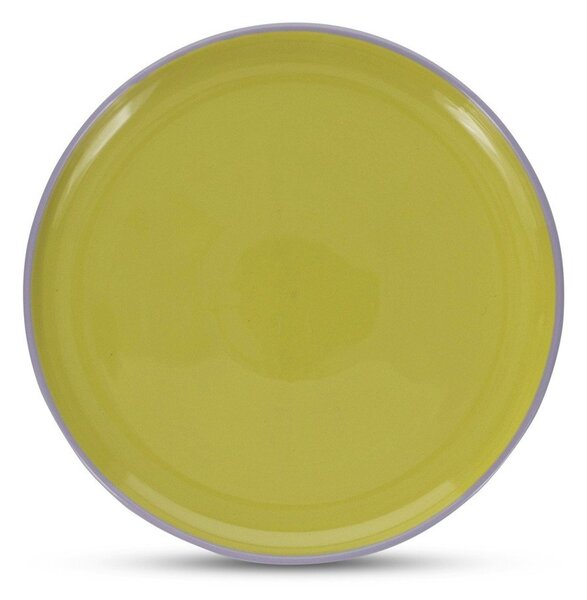Piatto verde/viola in gres ø 26 cm Duo – ONA