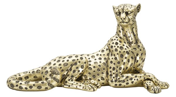 Statua Leopardo Points Sdraiato 27,3x10,3x13,9 cm in Poliresina