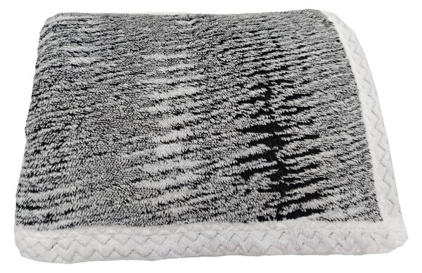 Coperta nera in sherpa 150x200 cm Marble – My House