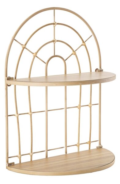 Mensola Doppia Arch 34,5x18x45,5 cm in Rattan