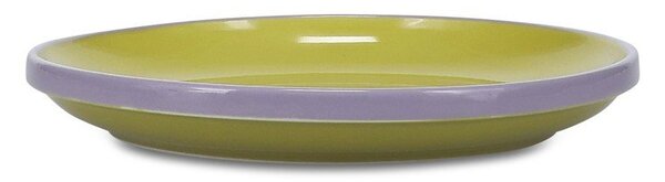 Piatto da dolce verde/viola in gres ø 18 cm Duo – ONA