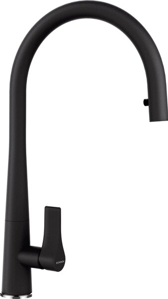 Miscelatore SCHOCK GOTA nero con bocca estraibile / miscelatore monocomando / miscelatore di design
