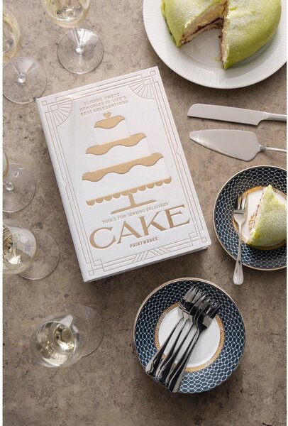 Set di forchettine da dolci bianco/argentato in acciaio inox The Essentials Cake Tools – Printworks