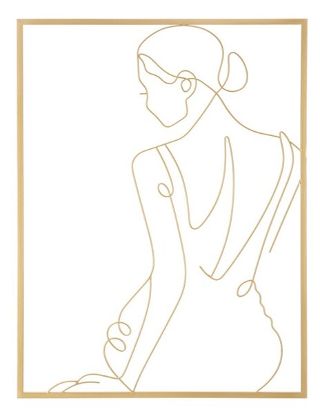 Pannello da Muro Oro Woman 60x1x80 cm in Ferro