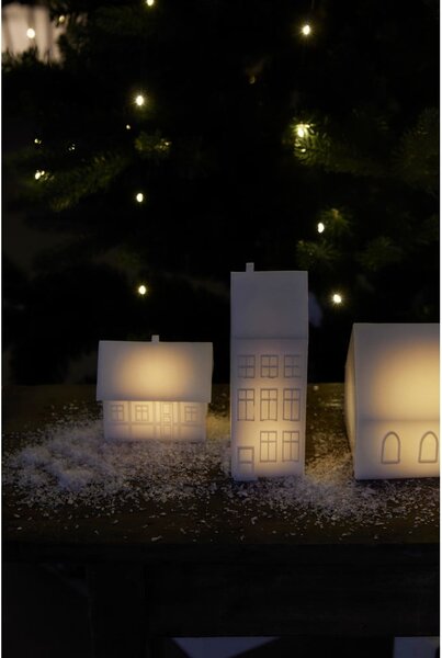 Decorazione luminosa bianca con alimentazione a batteria Copenhagen Half-Timbered House – Sirius