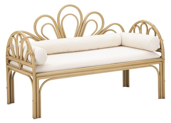 Panca Panama Con Cuscini 130x60x90cm cm in Ferro e Poliestere