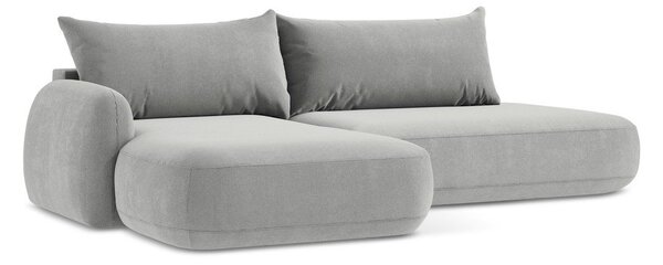 Divano angolare grigio chiaro allungabile (con penisola a sinistra/con chaise lounge) Hale – Makamii