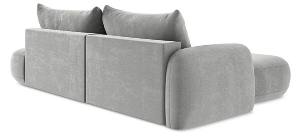 Divano angolare grigio chiaro allungabile (con penisola a sinistra/con chaise lounge) Hale – Makamii