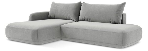 Divano angolare grigio chiaro allungabile (con penisola a sinistra/con chaise lounge) Hale – Makamii