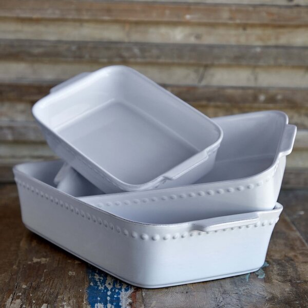 Piastra in gres bianco Pearl, 27 x 17 cm - Costa Nova