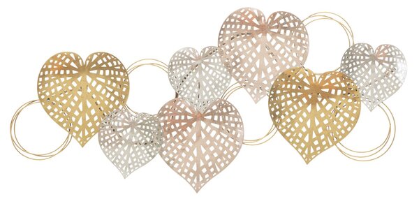 Pannello da Muro Hearts 91x2,5x39,5 cm in Ferro