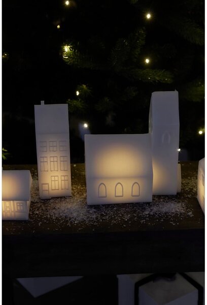 Decorazione luminosa bianca con alimentazione a batteria Copenhagen Half-Timbered House – Sirius