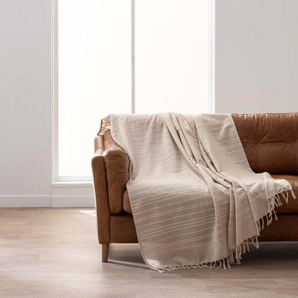 Copriletto beige in cotone 125x150 cm Lilia – douceur d'intérieur