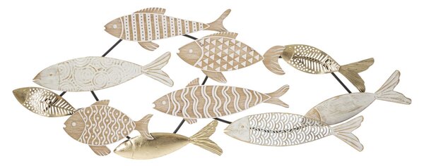 Pannello da Muro Fishy 118x5,7x46,4 cm in Ferro